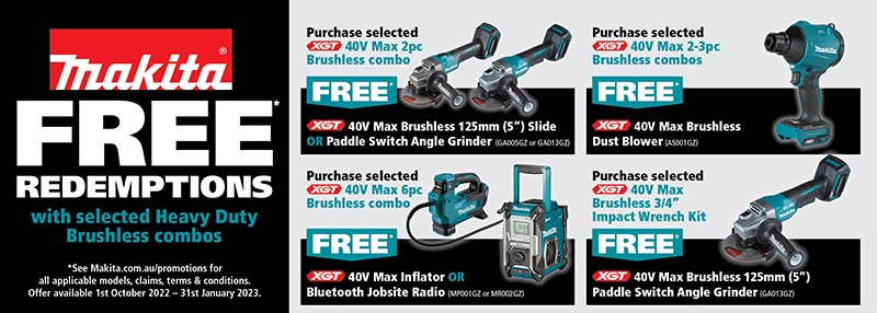 Free redemptions with selected Heavy Duty Brushless Combos